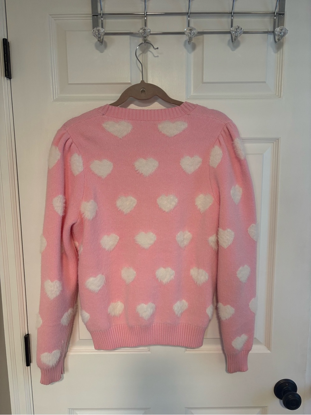 Lilly Pulitzer Pink Cardigan with Heart Pattern - Picture 3 of 3